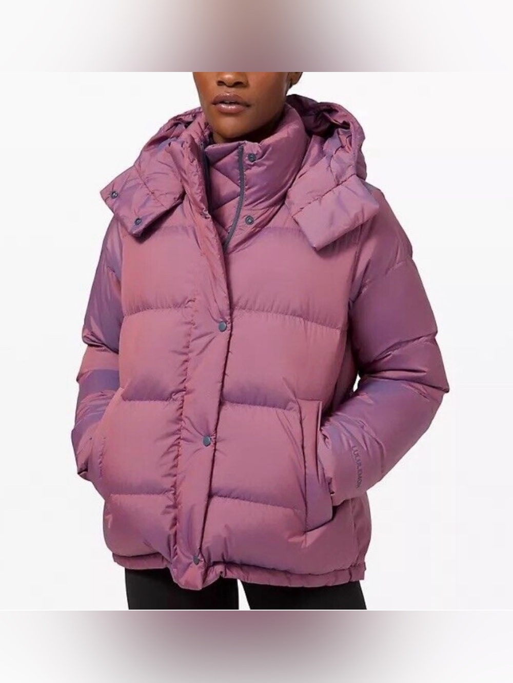 NWOT lululemon Wunder Puff GOOSE DOWN PUFFER Jacket Sz 6 Heathered Plumful
